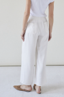 Białe spodnie culottes Wełniane - wełna włoska 100% gładka, miękka